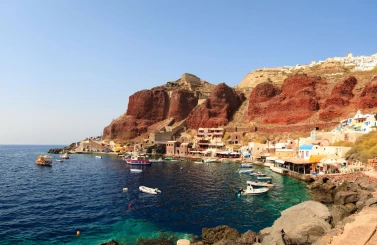 Caldera Coast - Volcano - Hot Springs - Thirasia Island